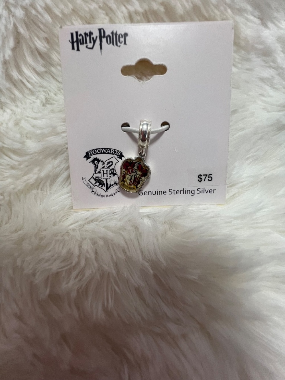 Harry Potter Sterling Silver Gryffindor Crest Charm